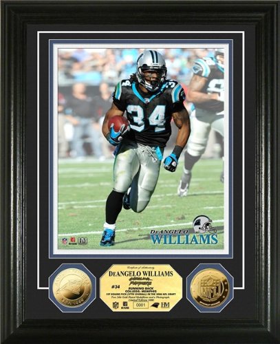 DeAngelo Williams Framed 24KT Gold Coin Carolina Panthers Photo Mint
