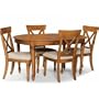 Home Styles Ponderosa 5 Piece Solid Wood Dining Set in Pine