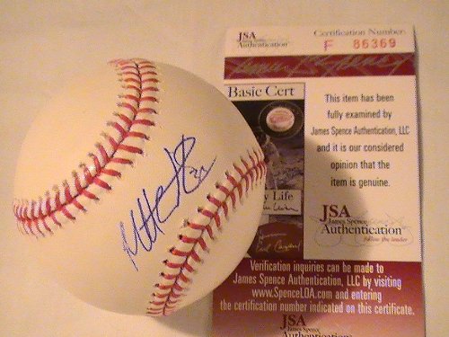 MIKE WIETERS SIGNED AUTOGRAPHED MLB BASEBALL BALTIMORE ORIOLES JSA COA AUTO