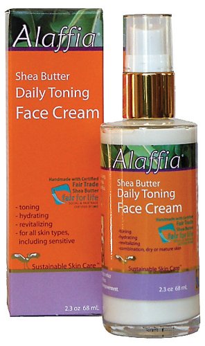 Alaffia - Shea Butter Daily Toning Face Cream - Unscented, 2.3 oz cream