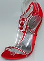 Pleaser Eclair 47 Sandalette Satin rot