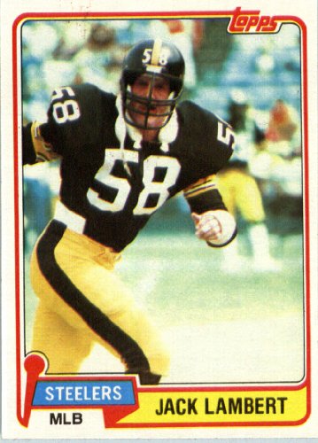 1981 Topps # 155 Jack Lambert Pittsburgh Steelers Football Card - In Protective Screwdown Display Case!