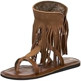 Koolaburra Women's Venus Fringe Dip-Dyed Ankle-Wrap Sandal
