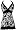 Black White Mod Floral Halter Top JR Plus Size, 3X