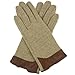 Alpine Swiss Womens Wool & Leather Trim Touch Screen Fashion Gloves