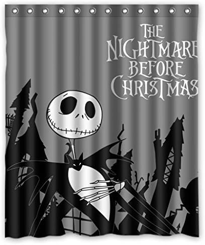 The Nightmare Before Christmas Waterproof Polyester Fabric Bathroom Shower Curtain 60"(w) x 72"(h)