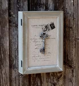 Amazon.de: Wunderschöner Schlüsselkasten aus Holz Shabby Chic Landhaus