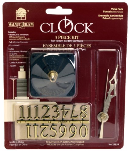 Walnut Hollow 3 Piece Clock Kit 3/4