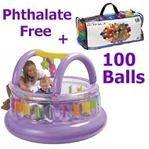 Intex Phthalate Free (NP Version) Soft-Sided My First Gym w/ Pack of 100 3-1/8" Soft Fun Balls