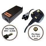 UK-EDEALS - Top Quality Charger replacemnet for 20V 3.25A FUJITSU AMILO PRO V3205 V3405 LAPTOP CHARGER Ordinateur portable Adaptateurs Chargeur Pour with LEAD POWER CORD CABLE