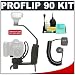 Stratos ProFlip 90 Camera Flip Flash Bracket + Flash Extension Cord + Accessory Kit for Sony Alpha DSLR-A900, A850, A700, A550, A500, A450, A380, A350, A330, A300, A230, A200, A100 Digital SLR Cameras