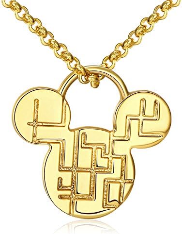 Op Jewelry Gold Animal Jewelry Disney Cute Mickey Mouse Pendant Necklace for Women, Girls Gift Ideal