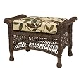 Outdoor Patio Tropiji Beige Wicker Ottoman               