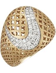 14K Yellow Gold Pierced-Style Diamond Ring - 0.55 Ct. -- LIFETIME WARRANTY