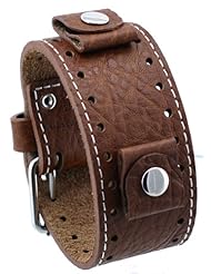 Italian Design Riverside Buffalo #RIV-T 22mm Lug Width Tan Wide Leather Cuff Band