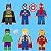 The Lego Super Hero Characters Removable Wall Stickers Decal 6 Piece Set