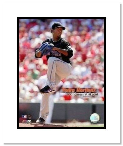 Pedro Martinez New York Mets MLB Double Matted 8x10 Photograph 3000 Career Strikeout