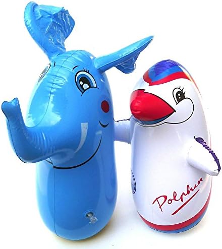 Toy! 2 inflatable dolphin and elephant (13'',16'') Bop Bag Inflatable