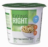Eating Right Spicy Thai Noodle Soup, 1.4 Ounce Cup (Pack of 12)