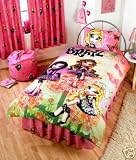BRATZ FASHION PIXIES PANEL TWIN BED DUVET COVER + PILLOW CASE SET NEW TO AMAZON LOW PRICE