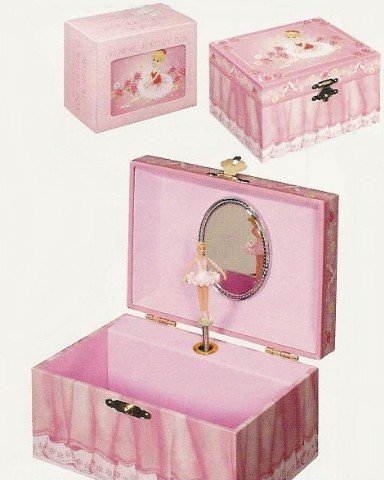 Ballerina Musical Jewelry Box, Rectangle