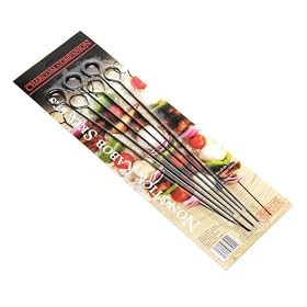 Buy Charcoal Companion 13-Inch Nonstick Grilling Kabob Skewers, Set of 6 by Charcoal Companion