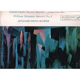 (Vintage Chamber Music) Lp and Cd Back-up of Juilliard String Quartet : Elliot Carter Second Quartet, (Pulitzer Prize 1960) William Schuman Quartet No. 3 , RCA Red Seal
