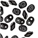 Czech Glass SuperDuo 2-Hole Seed Beads 5.5x3.5mm Jet Black (8 Grams)
