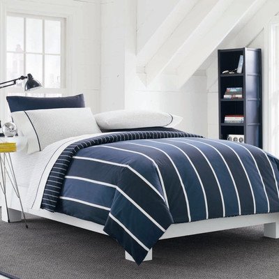Nautica Knots Bay Comforter Set, King, Blue-Stripes On Sale