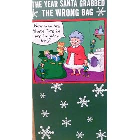 Funny Box of Hallmark Christmas Cards Santa Accidentally Grabbed the Laundry Bag