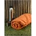 Gaiam 100% Organic Cotton Eco Fireside Throw Blanket (Persimmon Burnt Orange)