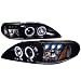 94-98 FORD MUSTANG DUAL HALO LED GLOSSY BLACK PROJECTOR HEADLIGHTS