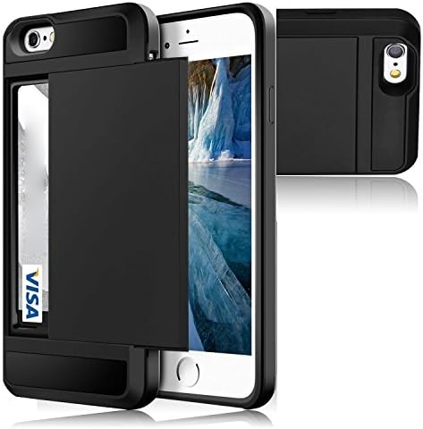 iPhone 6S Case , Aegis Slide Wallet Case Impact Resistant Protective Shell [Damda Slide][ BLACK ] [Heavy Duty Protection] [Drop Protection] Anti-scratches Hard Cover For Apple iPhone 6 6S 4.7