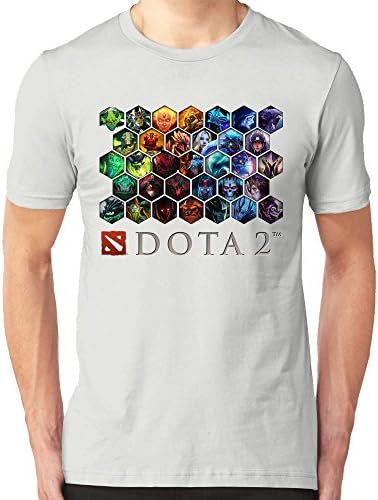 Mostee All The Heroes Dota 2 Grey Men's T-Shirt