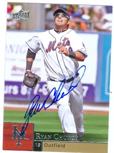 Ryan Church Autographed/Hand Signed MLB Baseball Card (New York Mets) 2009 Upper Deck #246