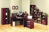 Cherry Finish Corner Computer Desk Office Table Work Station