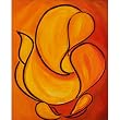16X20 Inches Abstract Ganesh Wall Canvas