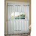 Battenburg 24'' tier (pr) White Kitchen Curtain