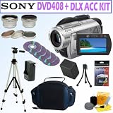 Sony DCR-DVD408 4MP DVD Handycam Camcorder + Deluxe Accessory Kit