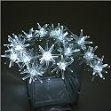 FL-676-W | 3.8M WHITE 3D STAR LED FAIRY CHRISTMAS TREE LIGHTS | 20 WHITE LED BULBS | HOME & TREE CHRISTMAS DECORATIONS | GREAT VALUE FOR MONEY