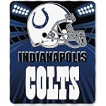 SAVE $2.65 - Indianapolis Colts Light Weight Fleece NFL Blanket (Shadow Series) (50"x60") $17.35
