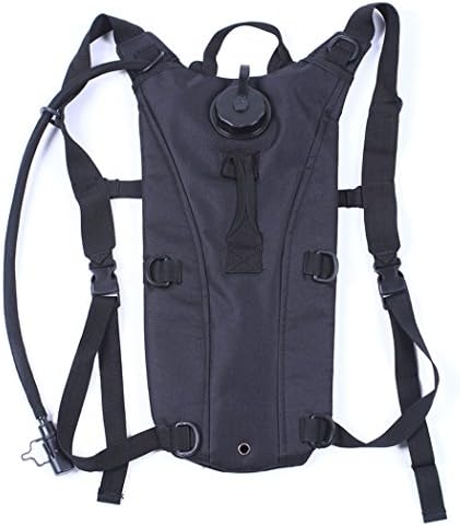 Hydration Backpack, Junadael 3L 3 Liter Hydration Bladder Water Bag Pack Rucksack System for Bicycling Camping Hiking - TPU Bike Hydration Pack Fits for Men Women Children (Black)