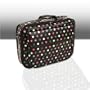 17" Black Pink White Purple Green Polka Dots Laptop Computer Case Notebook Bag