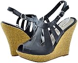 Qupid Ceduce 281 Black Women Wedge Sandals 51wR2lpU6DL. SL160 Qupid Ceduce 281 Black Women Wedge Sandals