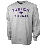 Kansas State Wildcats Ash Stacked Long Sleeve T-shirt