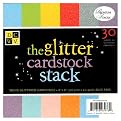 Solid Glitter Paper Stack 8X8