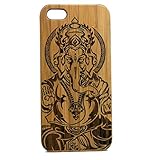 Ganesha iPhone 5C Case. Eco-Friendly Bamboo Wood Cover. Elephant Hindu Ganesh Ganapati Mediation Spiritual India Deva Awaken