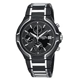 Pulsar Mens Alarm Chronograph Black Ion Plated Stainless Steel Watch #PF3547 by Pulsar