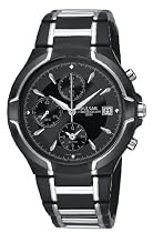 Pulsar Men's Alarm Chronograph Black Ion Plated Stainless Steel Watch #PF3547