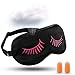 Roybens Breathable Sleep Travel Natural Silk Eye Mask Cover - Soft & Breathable, Ultra Lightweight for Sleeping, Relaxation, Spa - with Adjustable Strap and Ear Plugs - Protect Eye Eyelashes